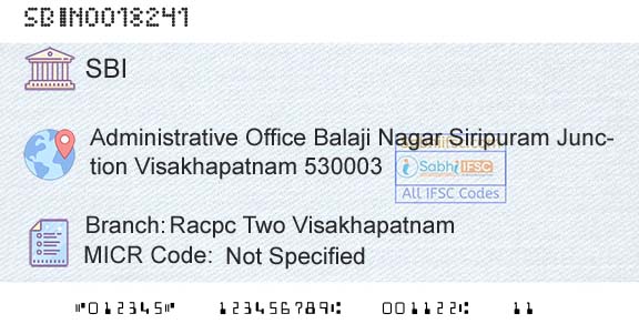 State Bank Of India Racpc Two VisakhapatnamBranch 