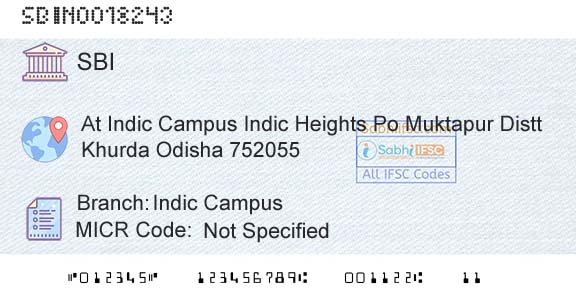 State Bank Of India Indic CampusBranch 