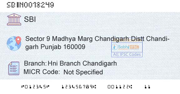 State Bank Of India Hni Branch ChandigarhBranch 