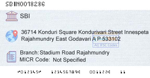 State Bank Of India Stadium Road RajahmundryBranch 