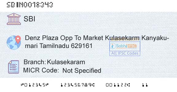 State Bank Of India KulasekaramBranch 
