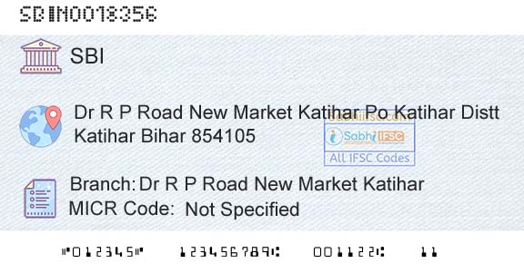State Bank Of India Dr R P Road New Market KatiharBranch 