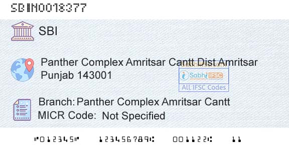 State Bank Of India Panther Complex Amritsar Cantt Branch 