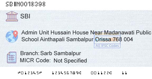 State Bank Of India Sarb SambalpurBranch 