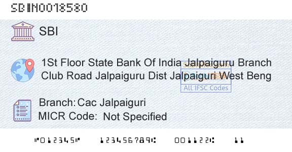 State Bank Of India Cac JalpaiguriBranch 