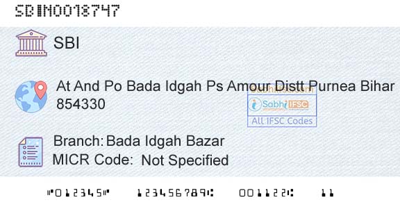 State Bank Of India Bada Idgah BazarBranch 