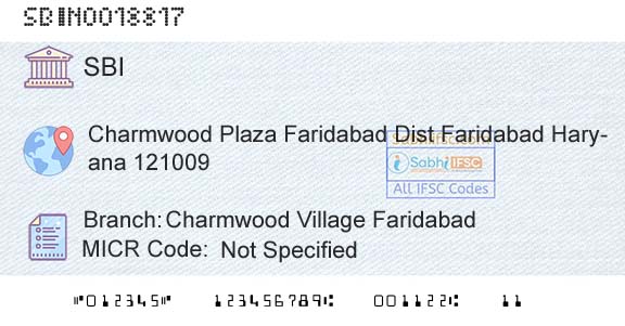 State Bank Of India Charmwood Village FaridabadBranch 