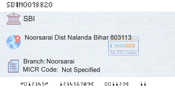 State Bank Of India NoorsaraiBranch 