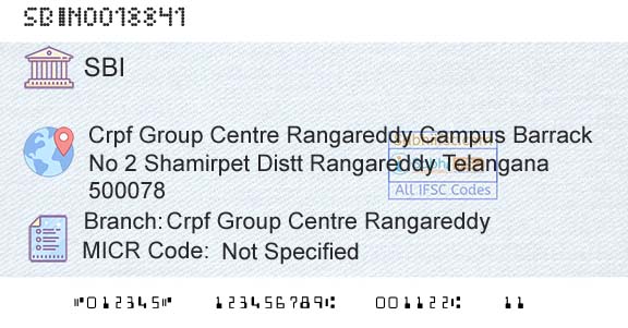 State Bank Of India Crpf Group Centre RangareddyBranch 