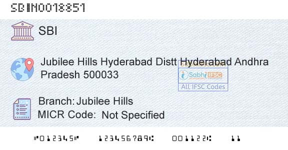 State Bank Of India Jubilee HillsBranch 