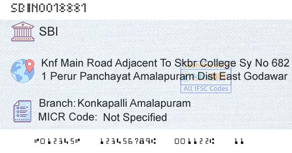 State Bank Of India Konkapalli AmalapuramBranch 