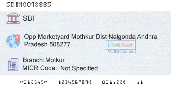 State Bank Of India MotkurBranch 