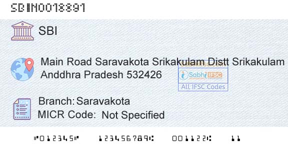 State Bank Of India SaravakotaBranch 