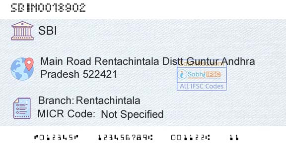 State Bank Of India RentachintalaBranch 