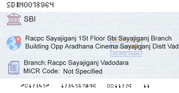 State Bank Of India Racpc Sayajiganj VadodaraBranch 