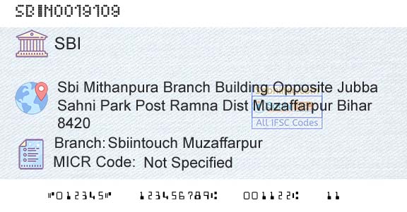 State Bank Of India Sbiintouch MuzaffarpurBranch 