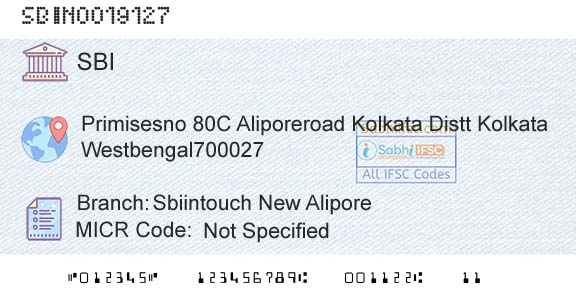 State Bank Of India Sbiintouch New AliporeBranch 
