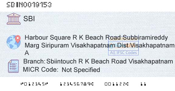 State Bank Of India Sbiintouch R K Beach Road VisakhapatnamBranch 