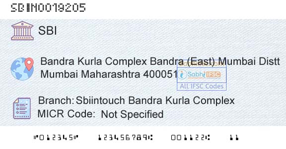 State Bank Of India Sbiintouch Bandra Kurla ComplexBranch 