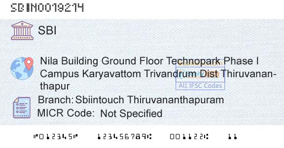 State Bank Of India Sbiintouch ThiruvananthapuramBranch 