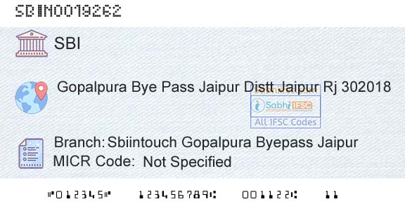State Bank Of India Sbiintouch Gopalpura Byepass JaipurBranch 
