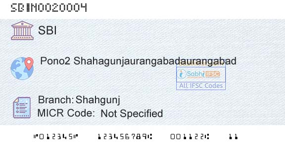 State Bank Of India ShahgunjBranch 