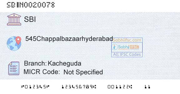 State Bank Of India KachegudaBranch 