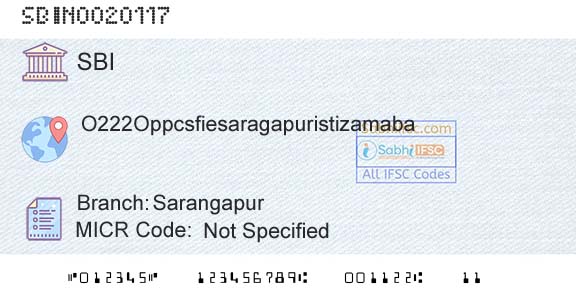 State Bank Of India SarangapurBranch 