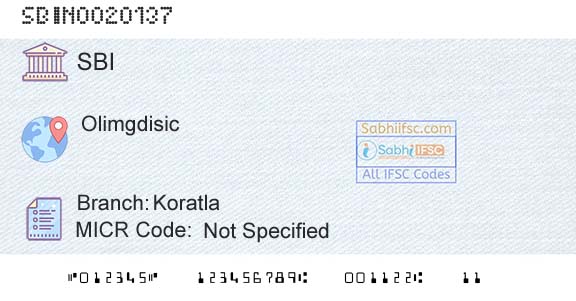 State Bank Of India KoratlaBranch 