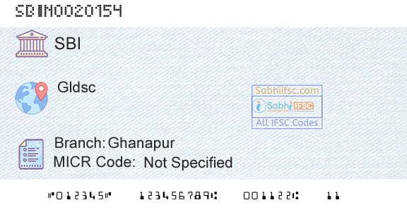 State Bank Of India GhanapurBranch 