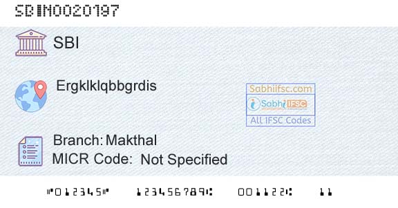 State Bank Of India MakthalBranch 