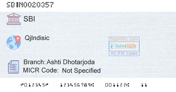State Bank Of India Ashti DhotarjodaBranch 