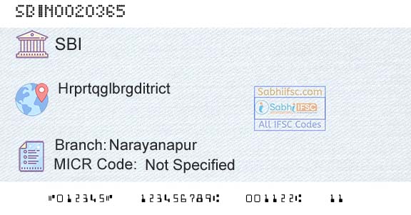 State Bank Of India NarayanapurBranch 