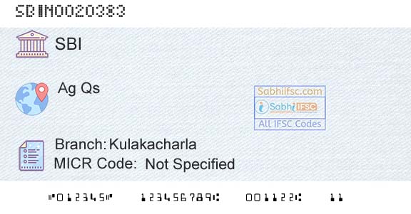 State Bank Of India KulakacharlaBranch 