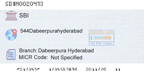 State Bank Of India Dabeerpura HyderabadBranch 