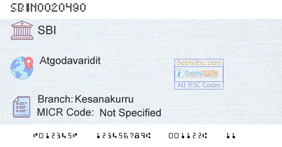 State Bank Of India KesanakurruBranch 