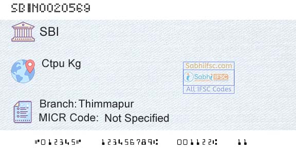 State Bank Of India ThimmapurBranch 