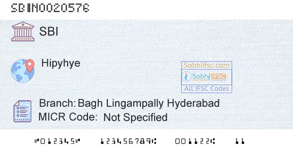 State Bank Of India Bagh Lingampally HyderabadBranch 
