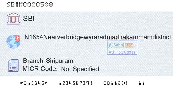 State Bank Of India SiripuramBranch 