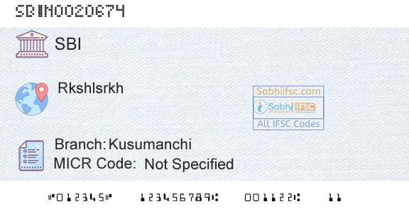 State Bank Of India KusumanchiBranch 