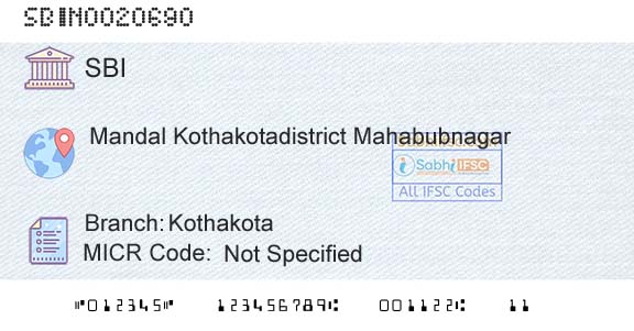State Bank Of India KothakotaBranch 