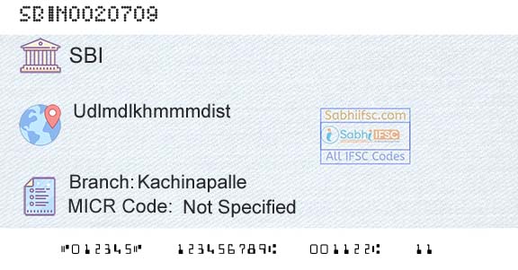State Bank Of India KachinapalleBranch 