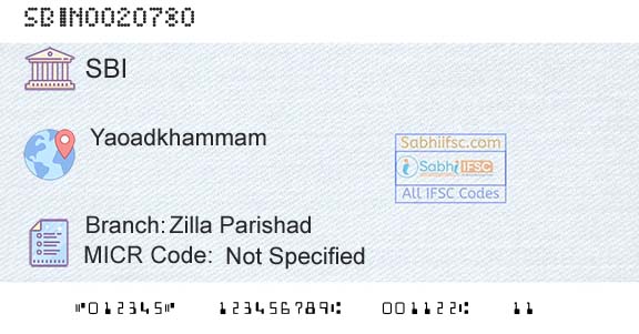State Bank Of India Zilla ParishadBranch 