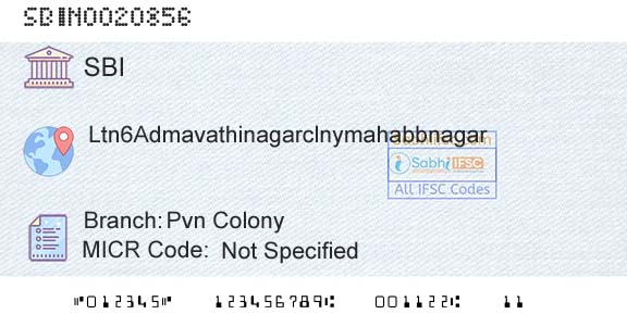 State Bank Of India Pvn ColonyBranch 