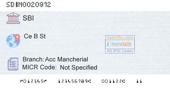State Bank Of India Acc MancherialBranch 