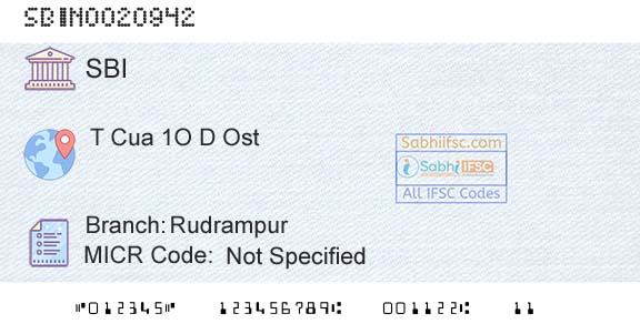 State Bank Of India RudrampurBranch 
