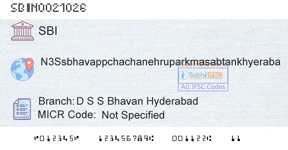 State Bank Of India D S S Bhavan HyderabadBranch 