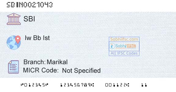State Bank Of India MarikalBranch 