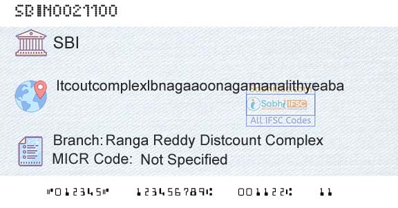 State Bank Of India Ranga Reddy Distcount ComplexBranch 