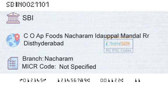 State Bank Of India NacharamBranch 